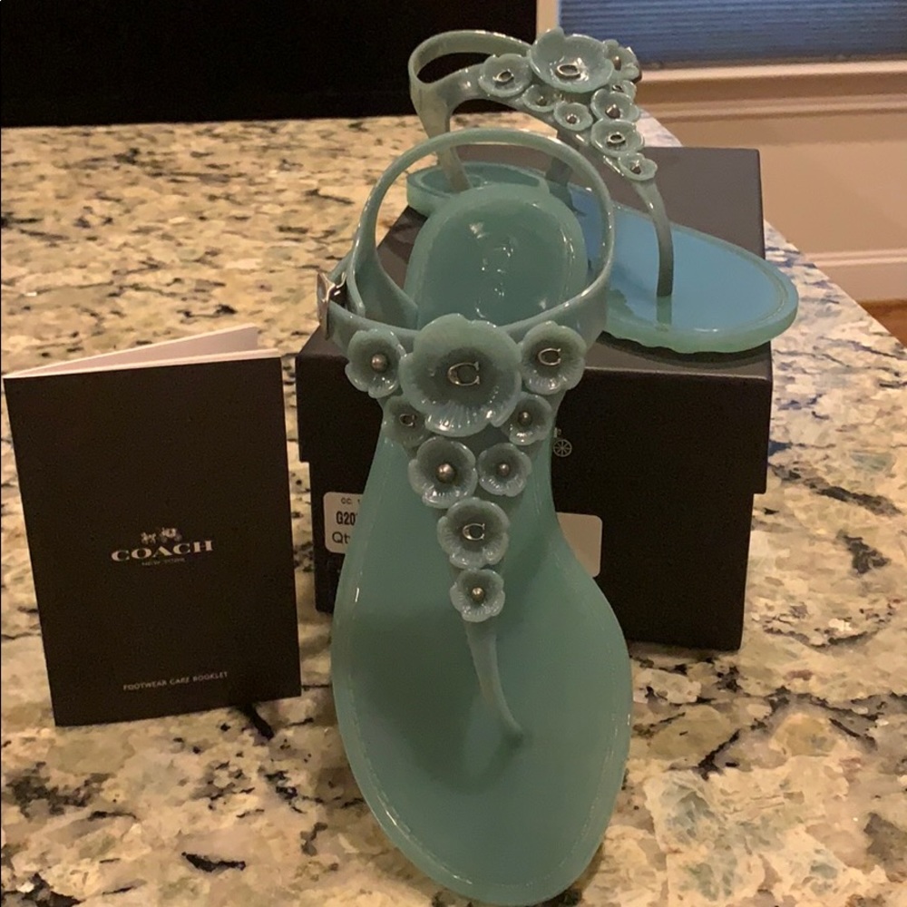 Women’s brand new COACH jelly sandals.